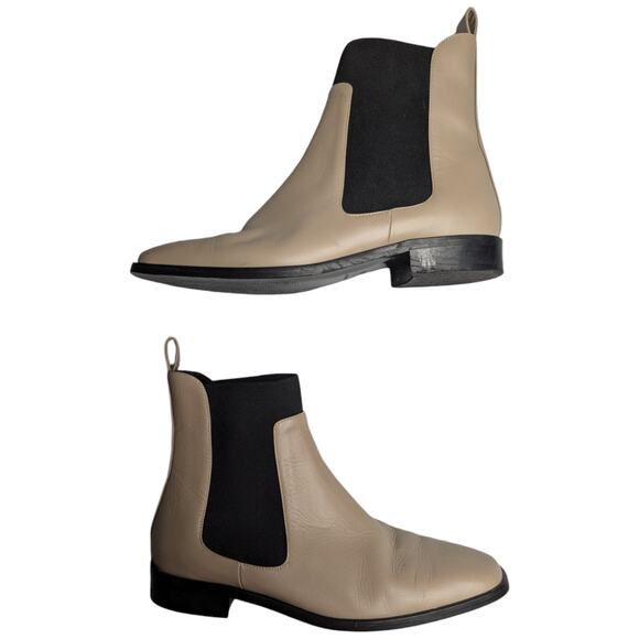 Everlane Tan and Black Ankle Boots - Picture 1 of 6